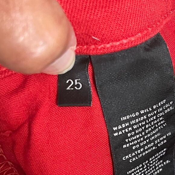 J Brand red skinny crop jeans, size 25 - Picture 12 of 15